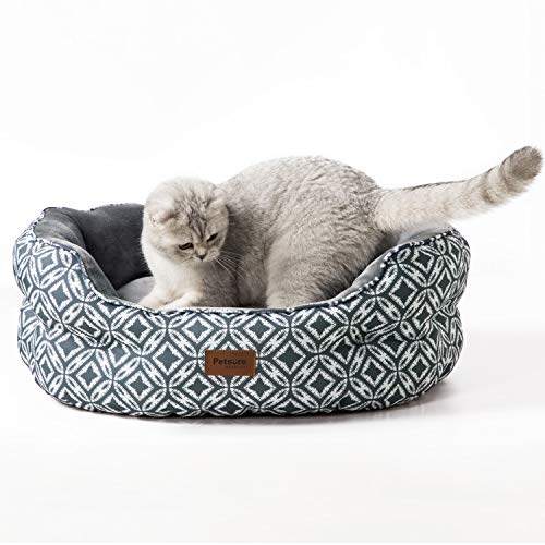 Petsure Self Warming Cat Beds for Indoor Cats - Reversible Heated Cat Bed