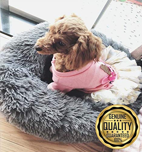 Luxury Fuax Fur Donut Cuddler. Our Calming Pet Bed