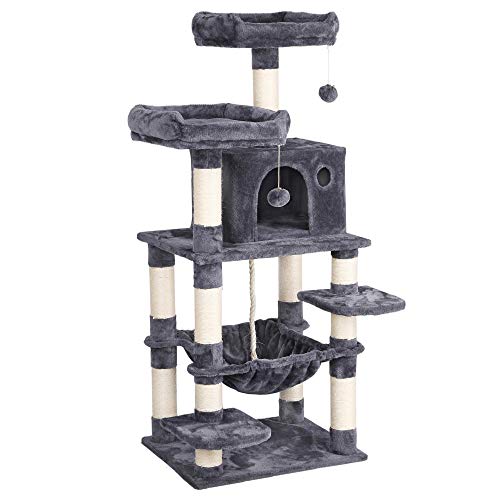 Yaheetech 58in Luxurious Multi-Level Cat Tree Condo, Stable Kitten Activity Tower