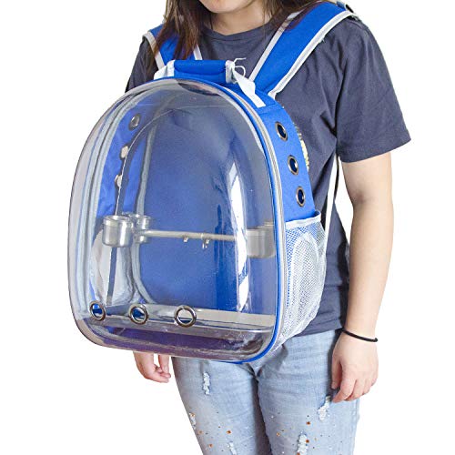 Deloky Parrot Bird Carrier Space Capsule -Transparent Breathable 360° Sightseeing