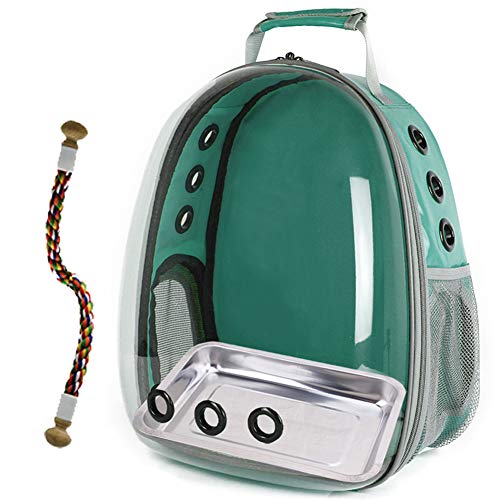 halinfer Bird Carrier Cage, Bird Travel Backpack with Stainless Steel Tray