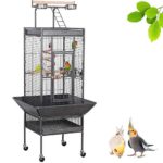 Yaheetech 61-Inch Wrought Iron Rolling Large Bird Cage
