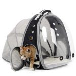 Expandable Cat Carrier Backpack, Space Capsule Transparent Bubble Pet Carrier