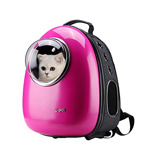 U-pet Bubble Design Cat Dog Puppy Pet Travel Backpack Carrier,Rose