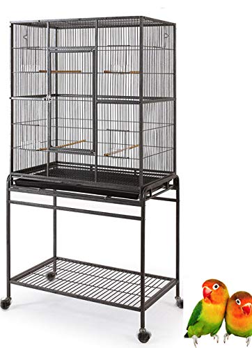 Mcage Large Wrought Iron Flight Canary Parakeet Cockatiel Lovebird Finch Cage