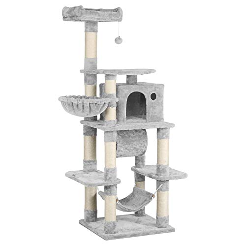 Yaheetech 69.5 inches Stable Cat Tree with Freely Rotating Tunnel