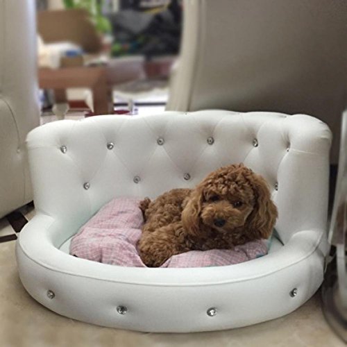 Dog Bed Princess Tactic Vip Bichon Diamond Puppy Kennels Bed Washable Leather