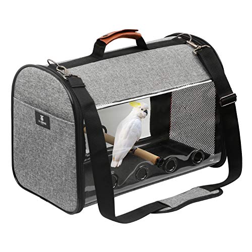 X-ZONE PET Bird Travel Bag Portable Pet Bird Parrot Carrier Transparent Breathable
