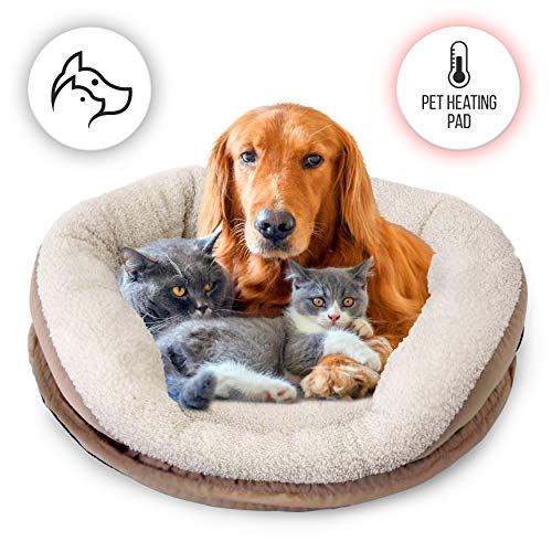 SereneLife Electric Heated Pet Warmer Bed | Low Power Warming Heating