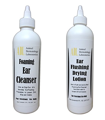 Dog Ear Cleaner Bundle of 2 items: ADL Foaming Ear Cleanser 8 Ounce & ADL