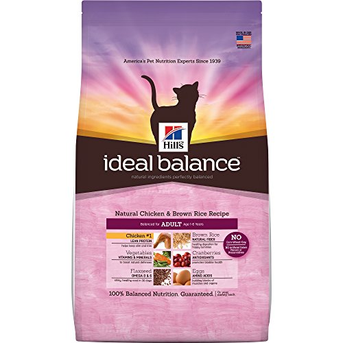 Hill'S Ideal Balance Adult Natural Cat Food, Chicken & Brown Rice Recipe