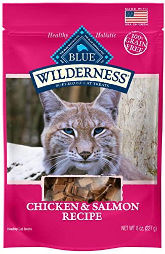 Blue Buffalo Wilderness Grain Free Soft-Moist Cat Treats, Chicken & Salmon