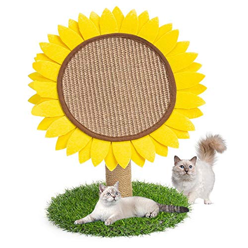AUOKER Cat Scratching Post, Sunflower Shape Cat Scratching Pad