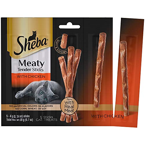 SHEBA Meaty Tender Sticks Cat Treats Chicken Flavor