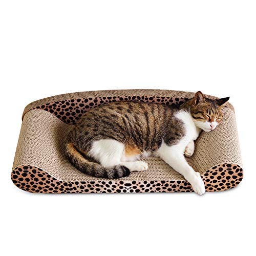 SZFY Cat Scratcher Lounge, Corrugated Cat Scratcher Cardboard Protector