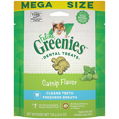 Greenies Feline Feline Adult Dental Cat Treats, Catnip Flavor