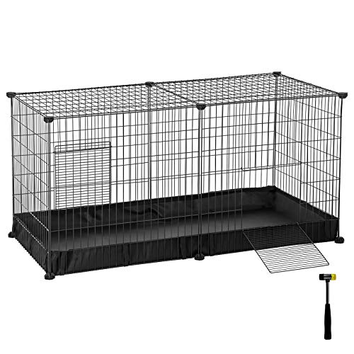 SONGMICS Small Animal Cage, Large Indoor Playpen and Enclosure