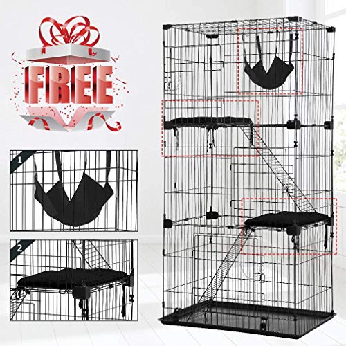 Meet Perfect Folding Cat Cage Large Small Animals Crate-Wire Metal Pet