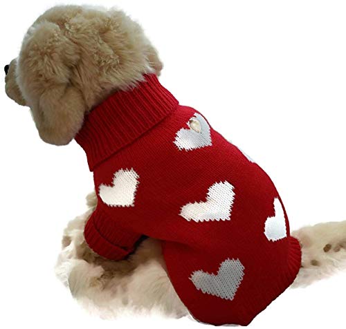 Le Petit Chien Small Dog Clothes Warm Cute French Polka Dots Pet Sweater.