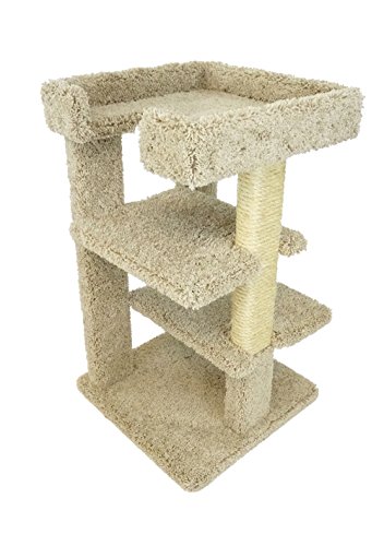 New Cat Condos -Beige 3 Level Large Cat Tree