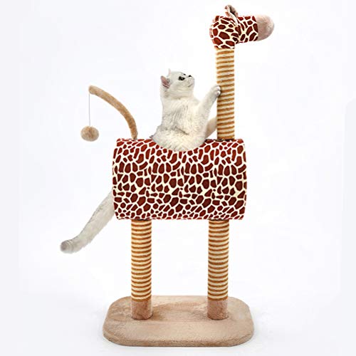 WSHLU Giraffe Cat Scratching Post, Integrated Cat Tree Used for Cat Grinding
