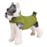 FOREYY Reflective Dog Fleece Coat with Leash Attachment Hole, Dogs Pet Autumn Winter Jacket Sweater Vest Apparel Clothes for Small Medium and Large Dogs(Green,M)