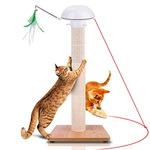 Huicocy Cat Scratching Post,35 inches Tall Cat Tree Detachable Cat Scratcher