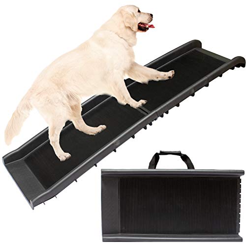 Foldable Lightweight Pet Travel Ramp with Carry Handles for Dogs Cats