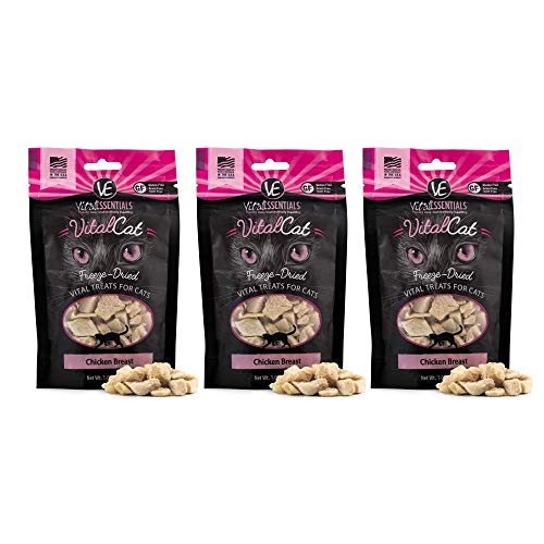 Vital Cat Chicken Breast Treats Freeze-Dried All Natural Easy to Digest Protein