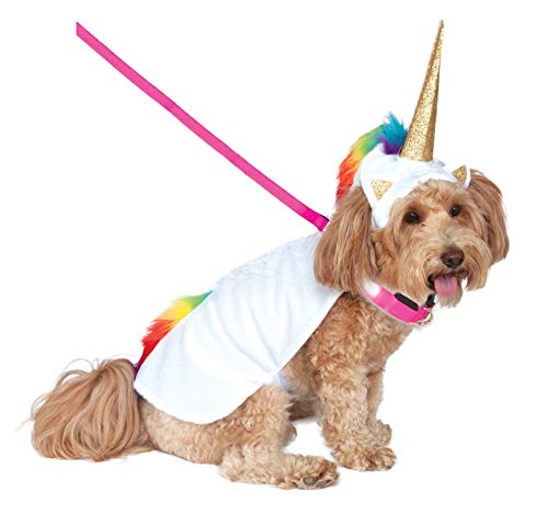 Rubie's Unicorn Cape with Hood and Light-Up Collar Pet Costume