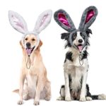 RYPET 2 PCS Easter Bunny Ears Headband - Dog Bunny Costume