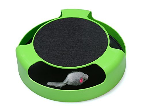 FYNIGO Cat Interactive Toys with a Running Mice and a Scratching Pad
