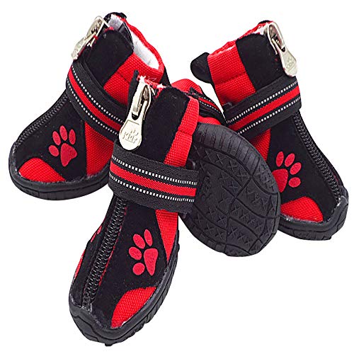 Dog Boots,Dog Hiking Shoes for Snow & Hot & Sharp Pavement Pet Paws Protector