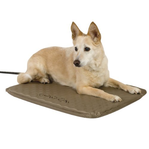 K&H Pet Products Lectro-Soft Outdoor Heated Pet Bed Tan Medium
