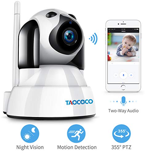 TAOCOCO Dog Camera: FHD Pet Camera WiFi IP Dome Camera for 2.4 GHz, Baby Monitor, Wireless Security Camera, Home Nanny Cam with Smart Pan/Tilt/Zoom, Night Vision, Motion Detection, Two Way Talking