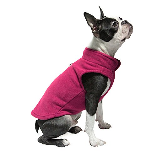 Gooby - Fleece Vest, Small Dog Pullover Fleece Jacket with Leash Ring