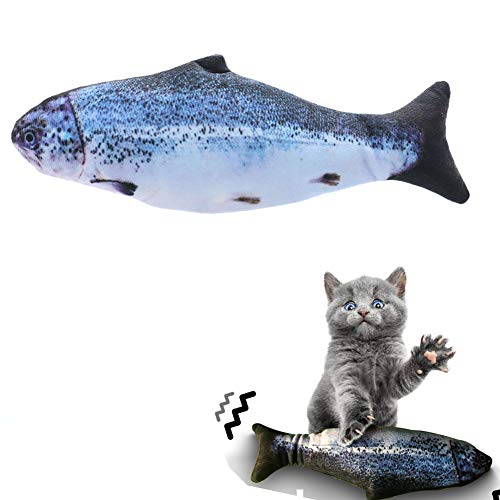 Running Pet Simulation Electric Doll Fish,Cat Kicker Fish Toy,Cat Catnip Toys