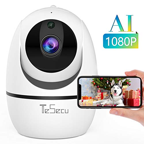 Dog Camera, Home Security Camera Wireless with AI Human Detection, Pet Baby Monitor 1080P WiFi Camera IP Indoor, 2-Way Audio & Night Vision, Pan/Tilt/Zoom, Android, iOS App