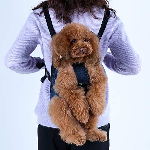 A4Pet Dog Legs Out Front Backpack Carrier Hands-Free Pet Bag for Hiking, Camping, Bike Riding or Travel with Small Dog