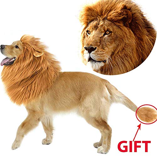 Dog Lion Mane Pet Dog Costume, Pet Wigs for Dogs Fancy Lion Hair