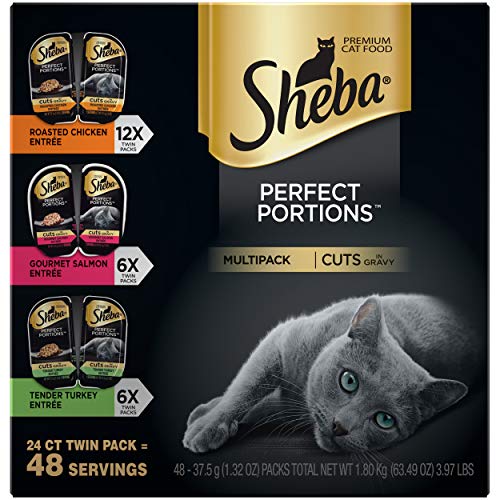 SHEBA PERFECT PORTIONS Wet Cat Food Cuts in Gravy Roasted Chicken