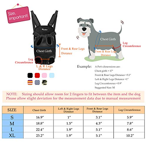 Pawaboo Pet Carrier Backpack, Adjustable Pet Front Cat Dog Carrier ...