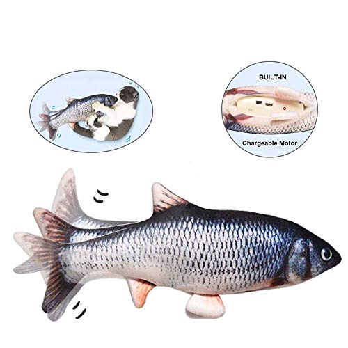 DIDIPET Realistic Plush Simulation Electric Doll Fish, Funny Interactive Pets