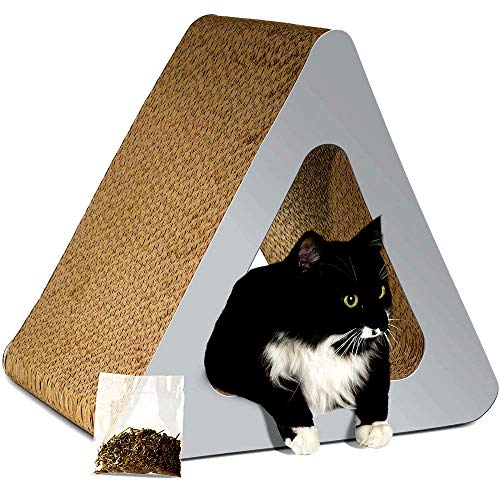 Cat Scratcher and Post 3-Sided Different Cardboard Scratching Triangle Angles