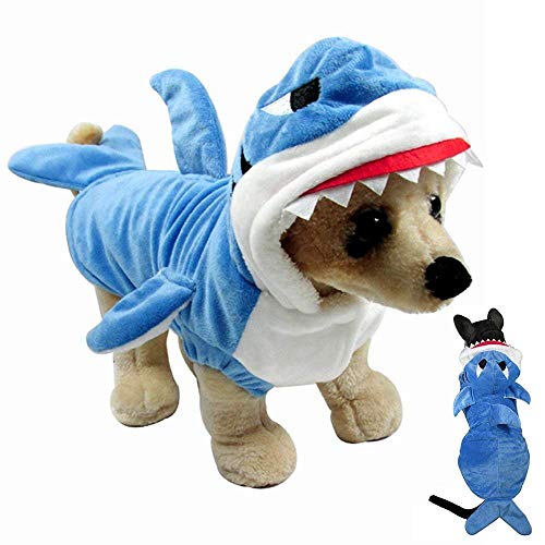 Gimilife Funny Dog Cat Shark Costumes, Pet Halloween Christmas Cosplay Dress