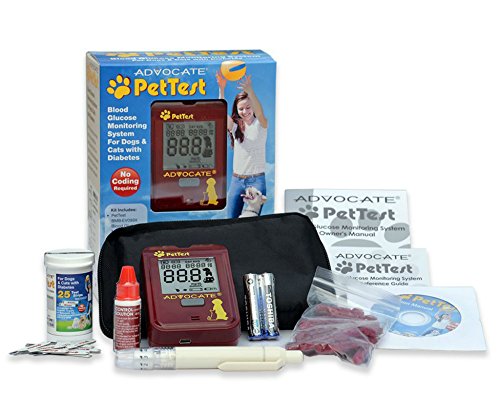 PetTest Advocate Monitoring Glucose Levels - Diabetes Testing Tools - Calibrated for Pets - Bonus eOutletDeals Pet Towel (Starter Kit)