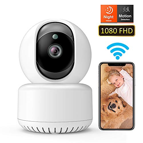 DADYPET Pet Camera, Baby Monitor, WiFi Camera, 1080P FHD Wireless IP Security Home Dome Camera with Night Vision/Two-Way Audio/Cloud Storage/Motion Detection
