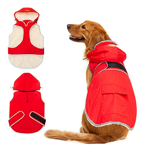 SCIROKKO Dog Winter Coat with Removable Hat - Waterproof and Reflective ...
