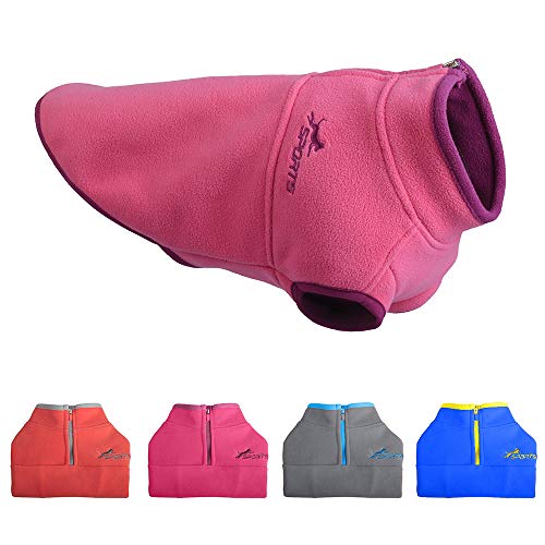 Leepets Cold Weather Fleece Dog Vest for Small Dog Half Zip Pullover
