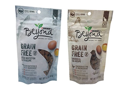 Purina Beyond Grain Free Natural Cat Snacks, Bundle Set of 2 Flavors